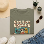 Gym is my escape - Racoon humorous T-Shirt