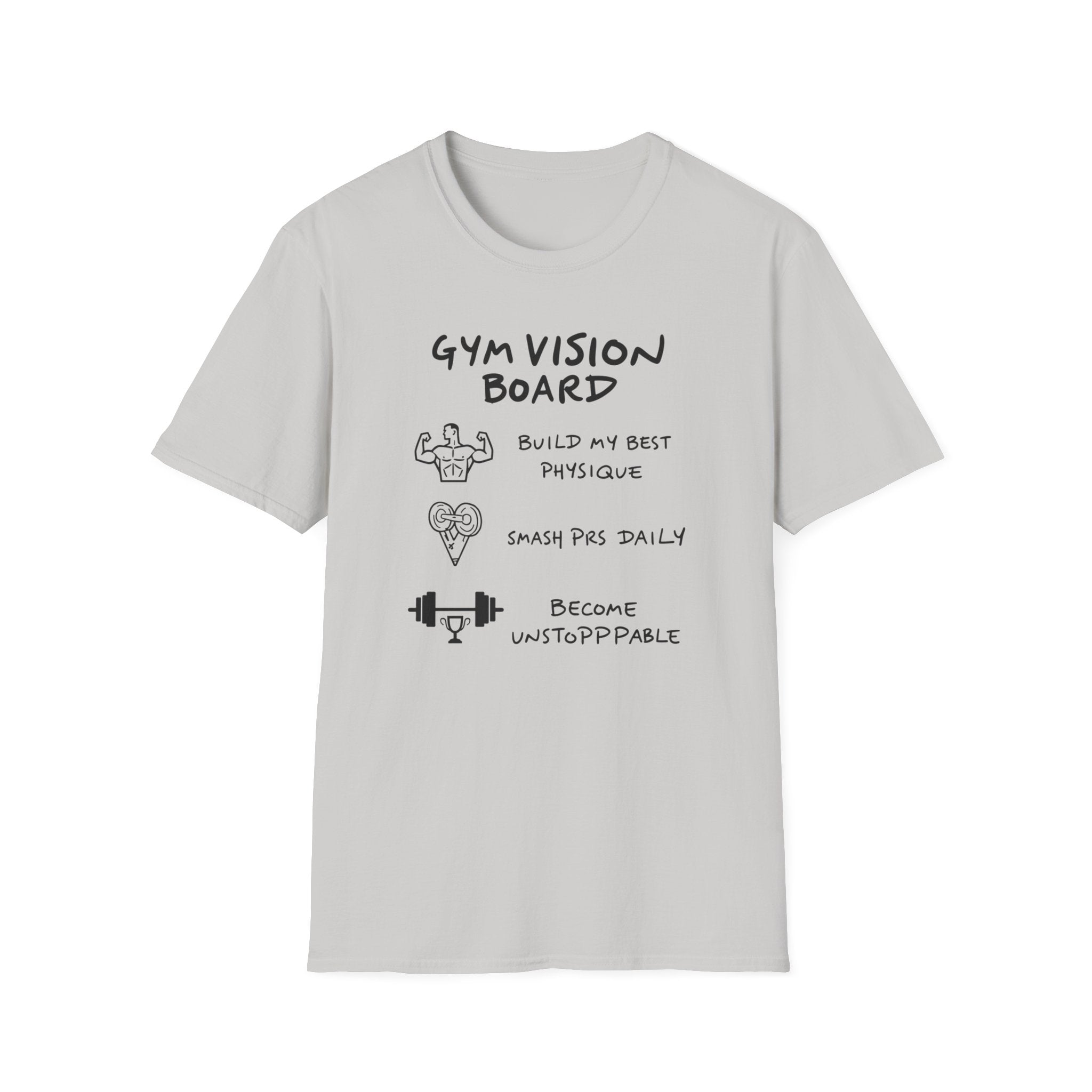 Gym Vision Board – Neon Goals Edition T-Shirt