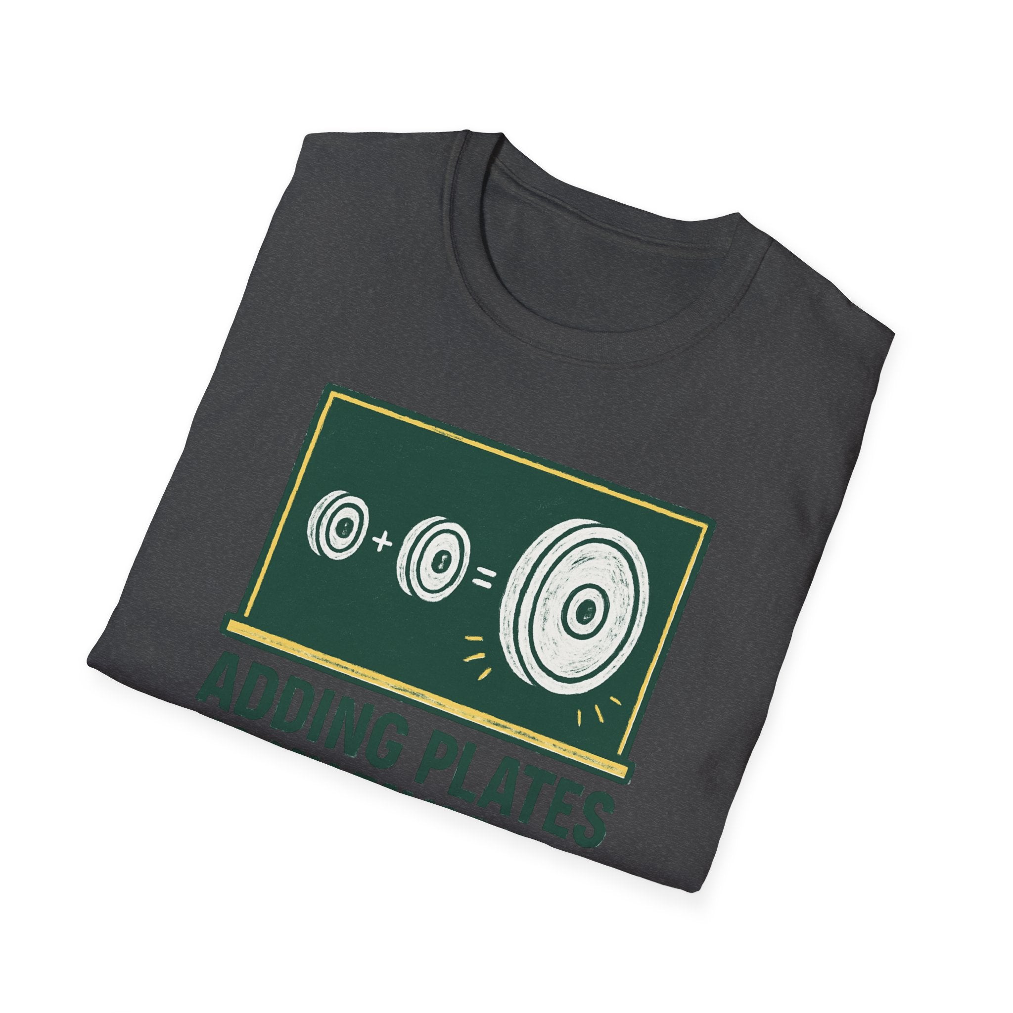 Adding Plates Is My Favorite Subject – Chalkboard Gym Edition Tshirt