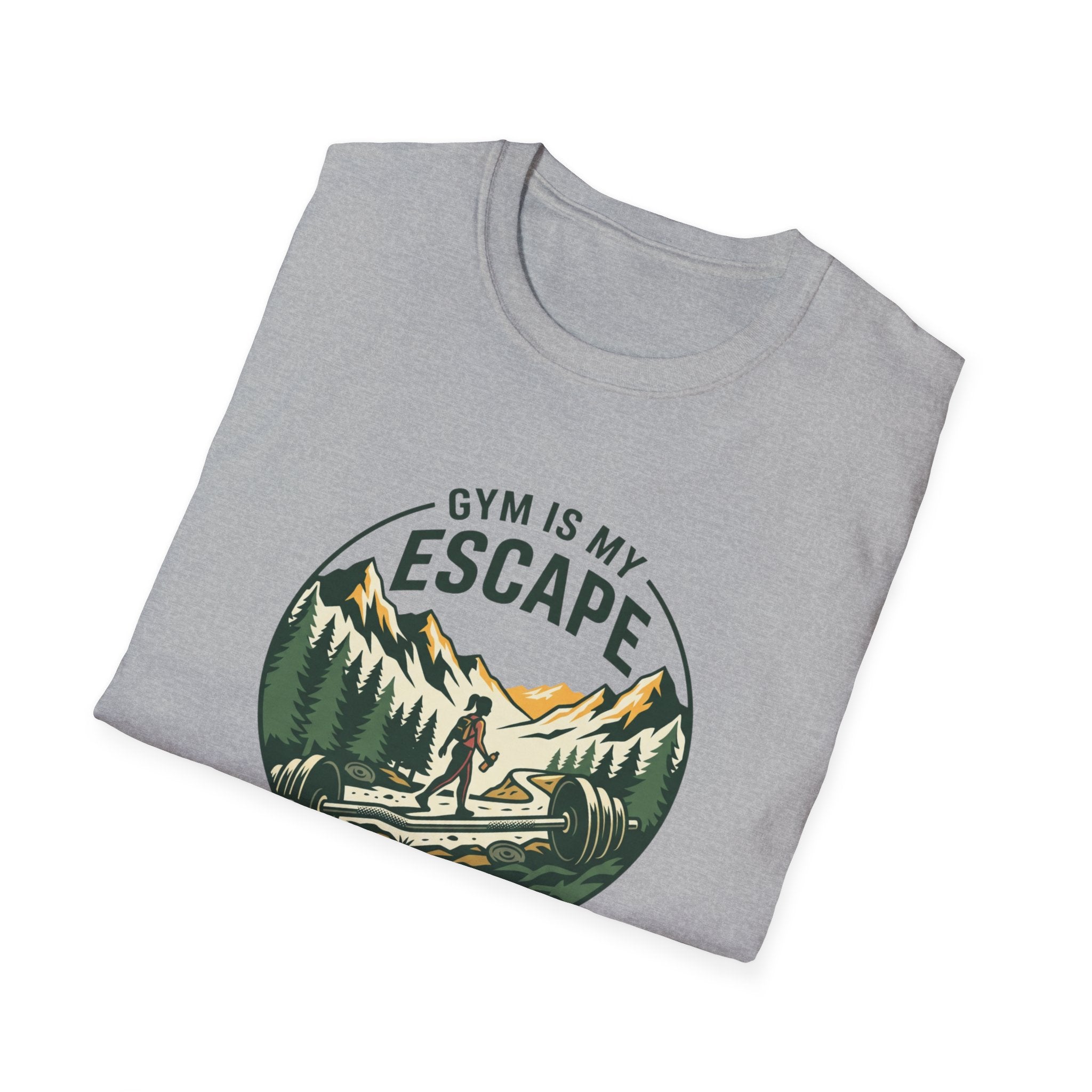 Gym is my escape - Adventure style T-Shirt