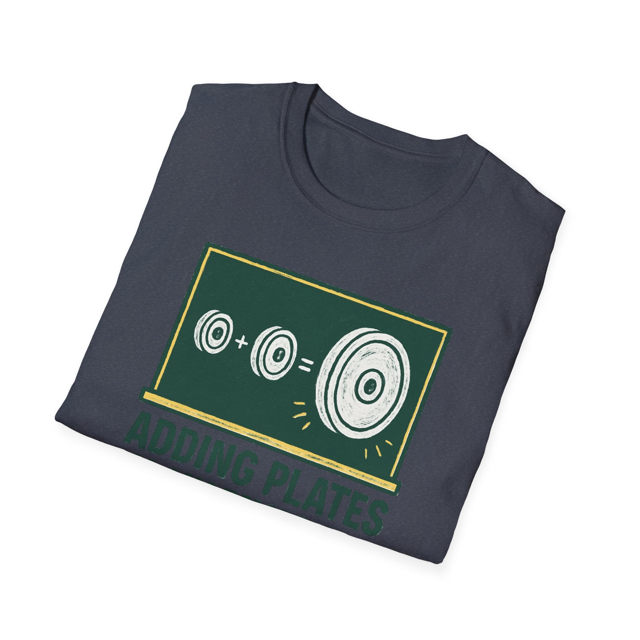 Adding Plates Is My Favorite Subject – Chalkboard Gym Edition Tshirt