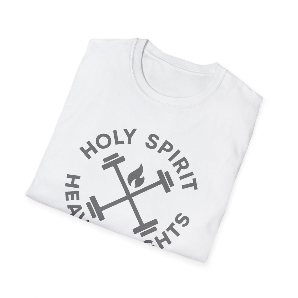 Holy Spirit. Heavy Weights. – Crossed Barbells Emblem Tshirt