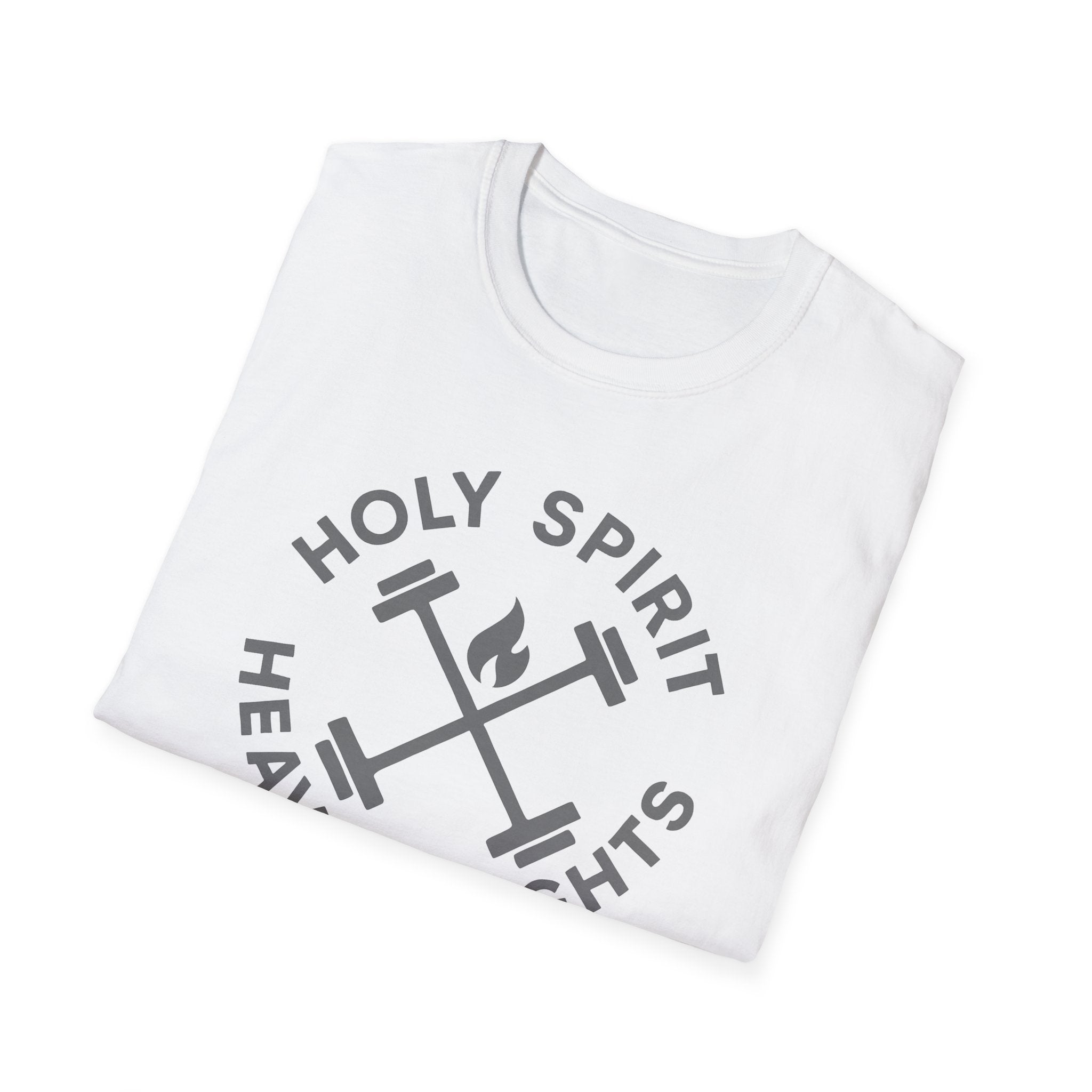 Holy Spirit. Heavy Weights. – Crossed Barbells Emblem Tshirt
