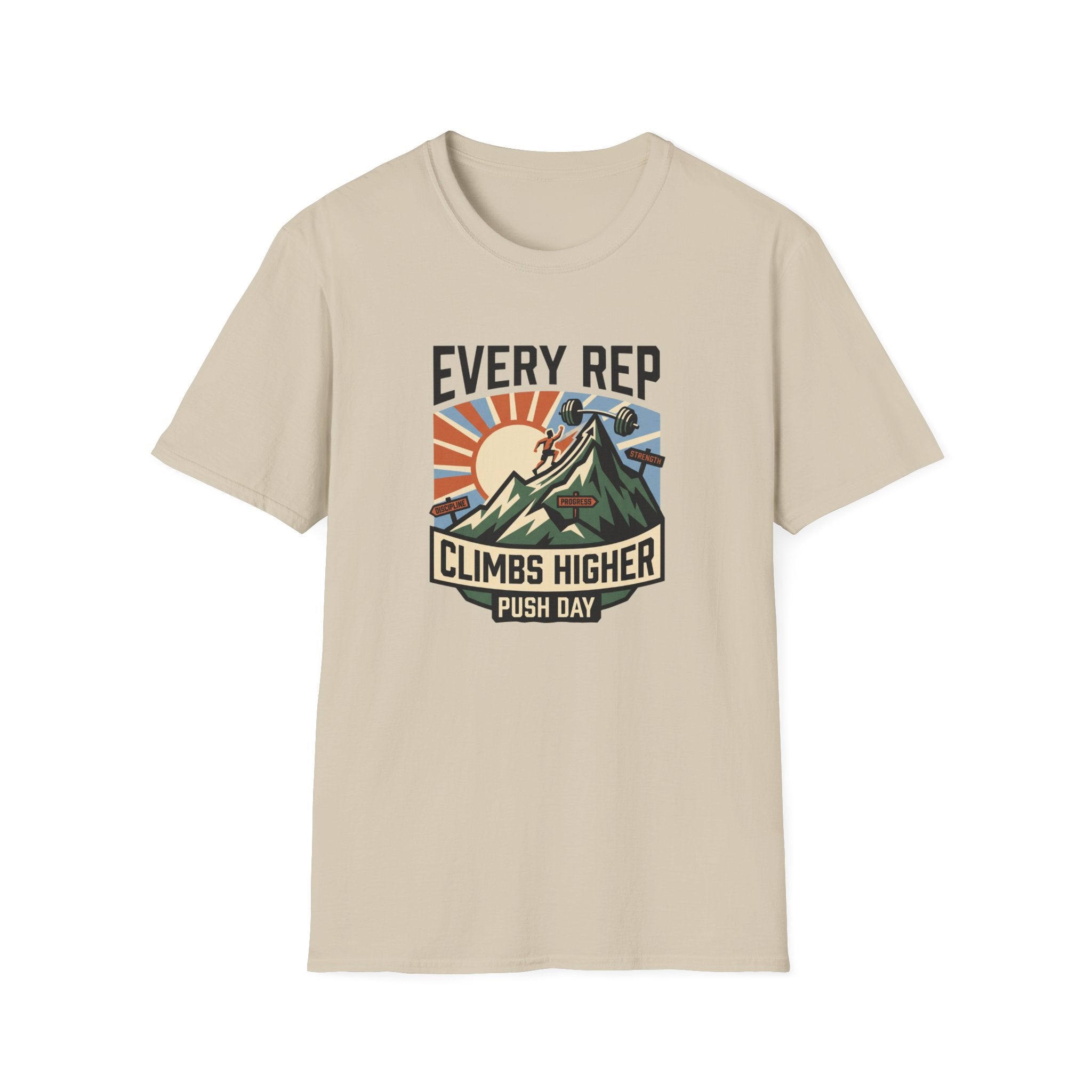 Every rep climbs higher - Push day T-Shirt