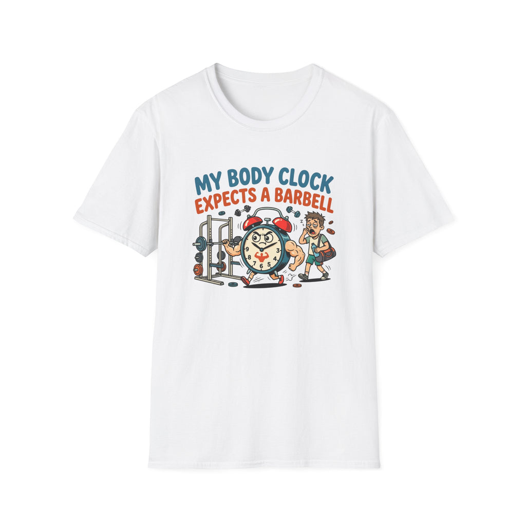 Body clock expects barbell T-Shirt