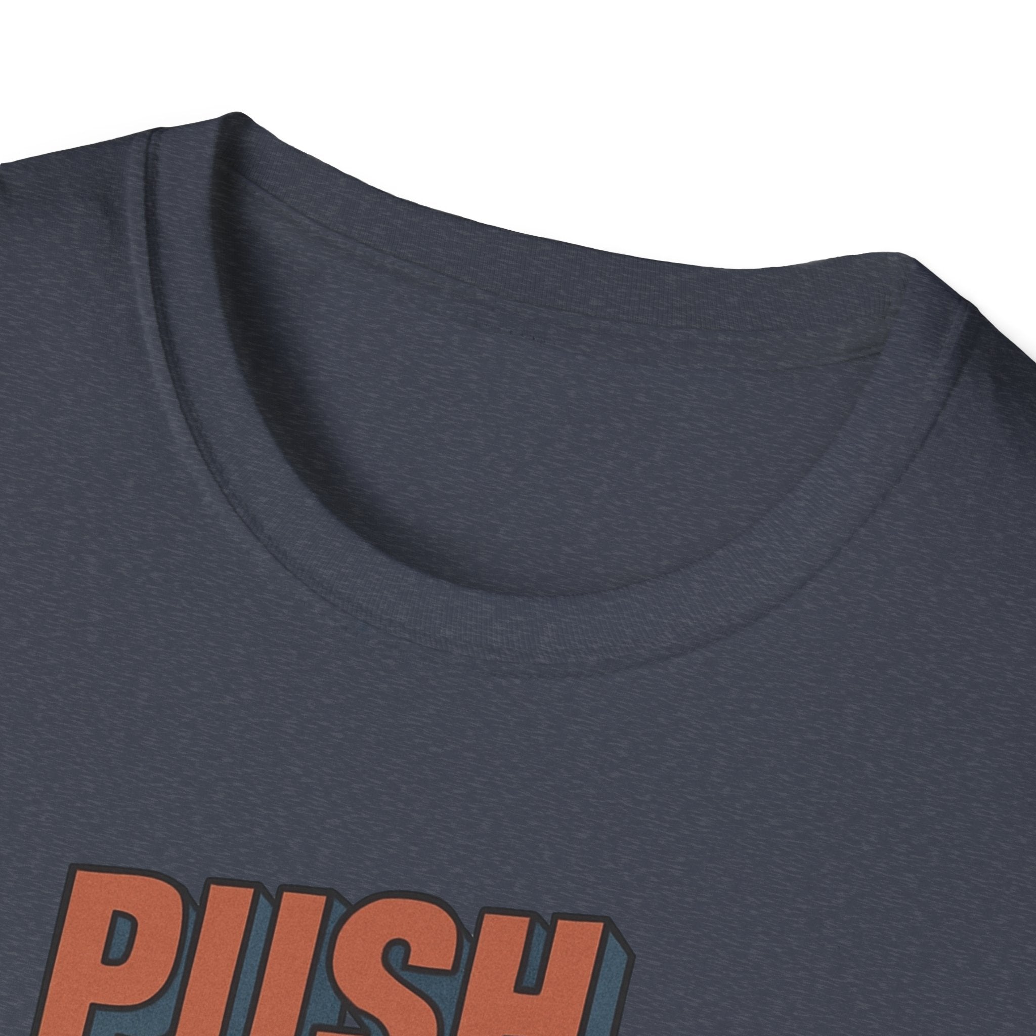 Push Limits. Pull Greatness. — Vertical Retro Stack Edition T-Shirt