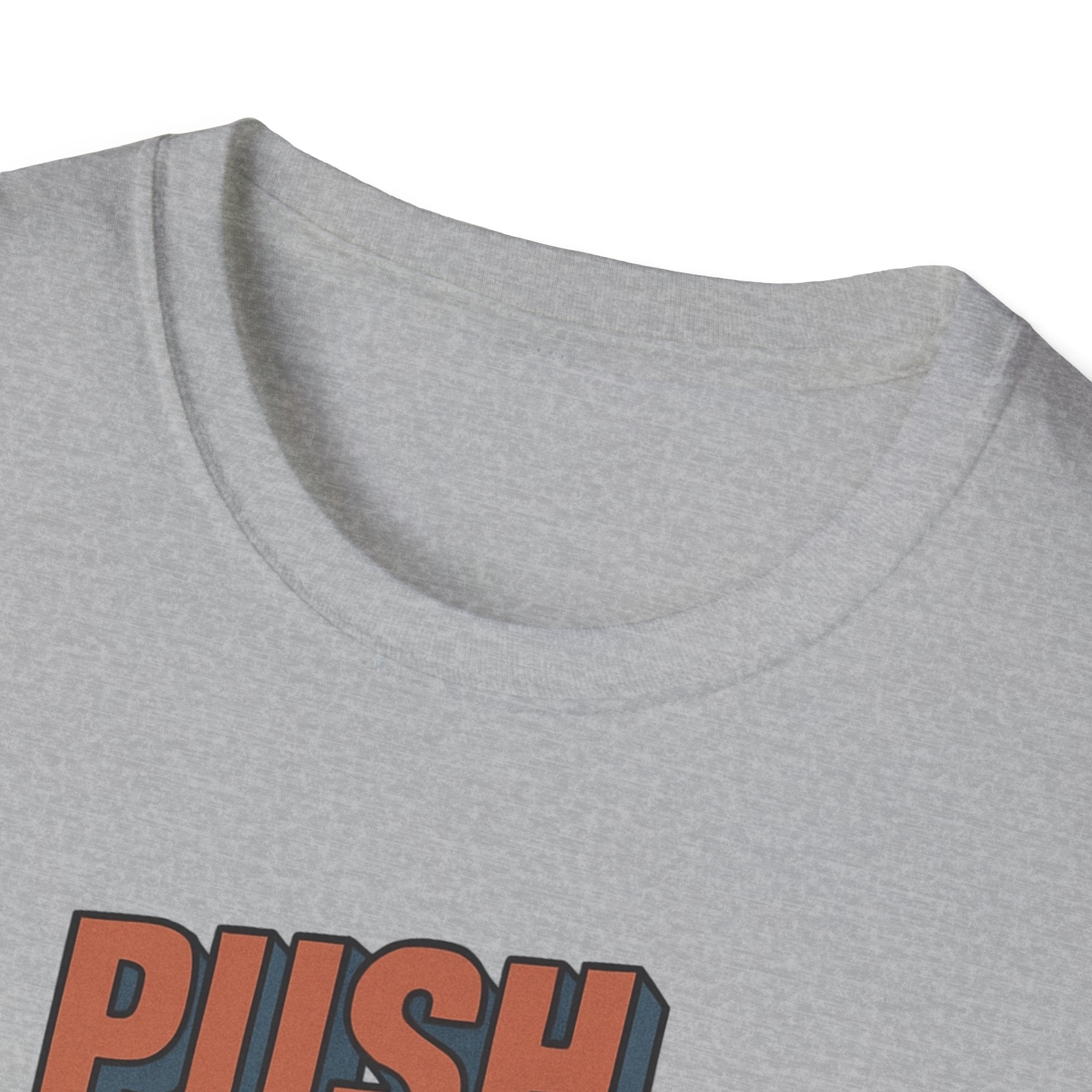 Push Limits. Pull Greatness. — Vertical Retro Stack Edition T-Shirt