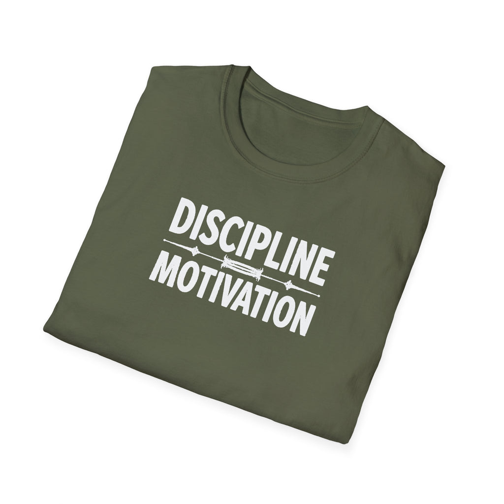Discipline > Motivation – Barbell Edition T-Shirt