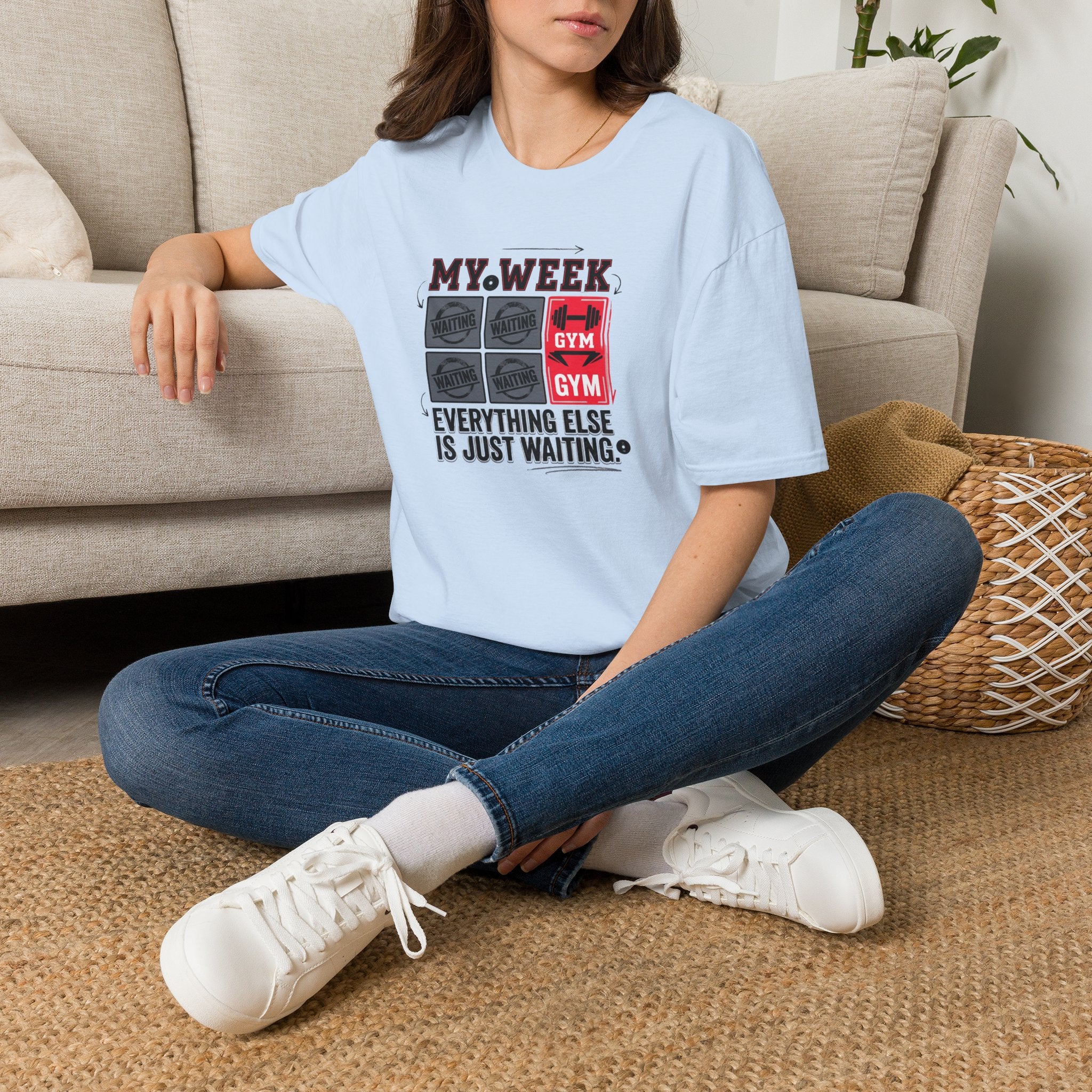 Waiting for gym - Week schedule T-Shirt