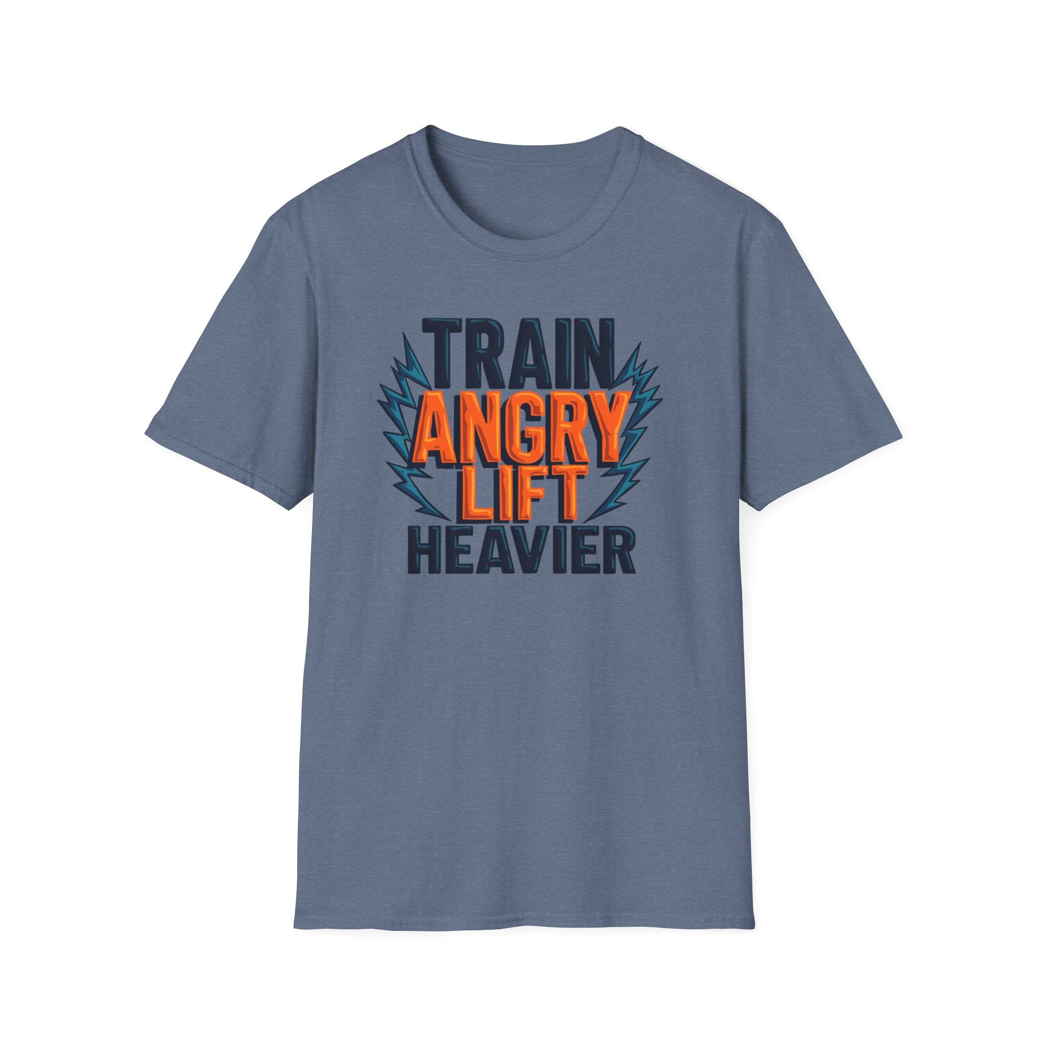 Train Angry, Lift Heavier typo T-Shirt
