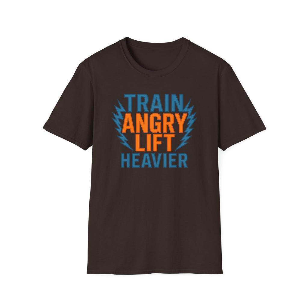 Train Angry, Lift Heavier typo T-Shirt