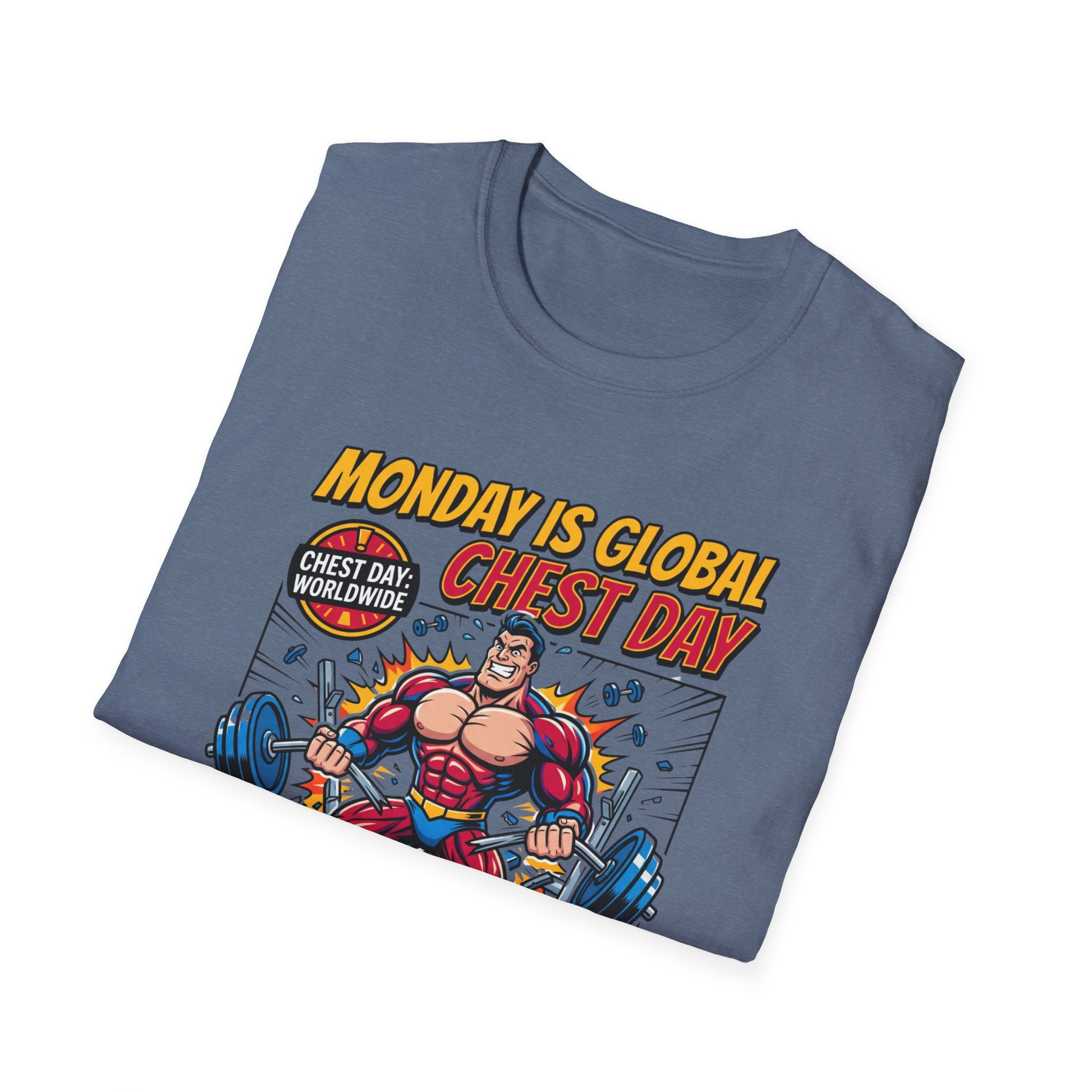 Monday is Global chest day - Comic T-Shirt