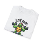 Slow Gains, Big Results – Turtle Power Edition T-Shirt
