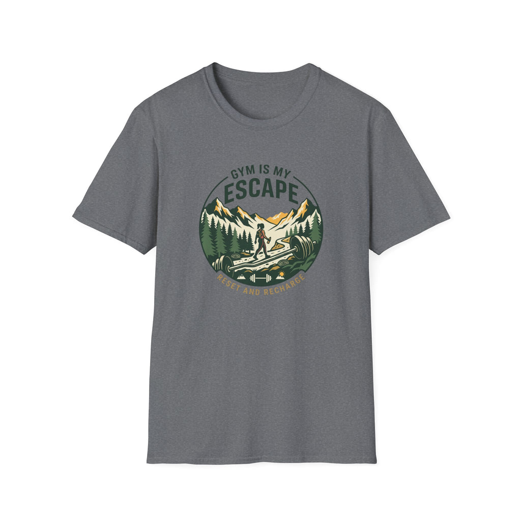 Gym is my escape - Adventure style T-Shirt