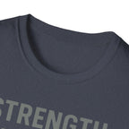 Strength Through Scripture – Bold Faith & Fitness Statement Tshirt