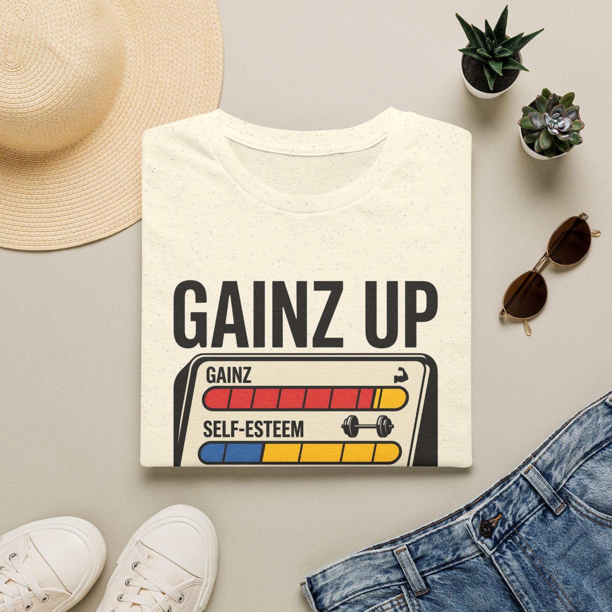 Gainz up, self esteem down T-Shirt
