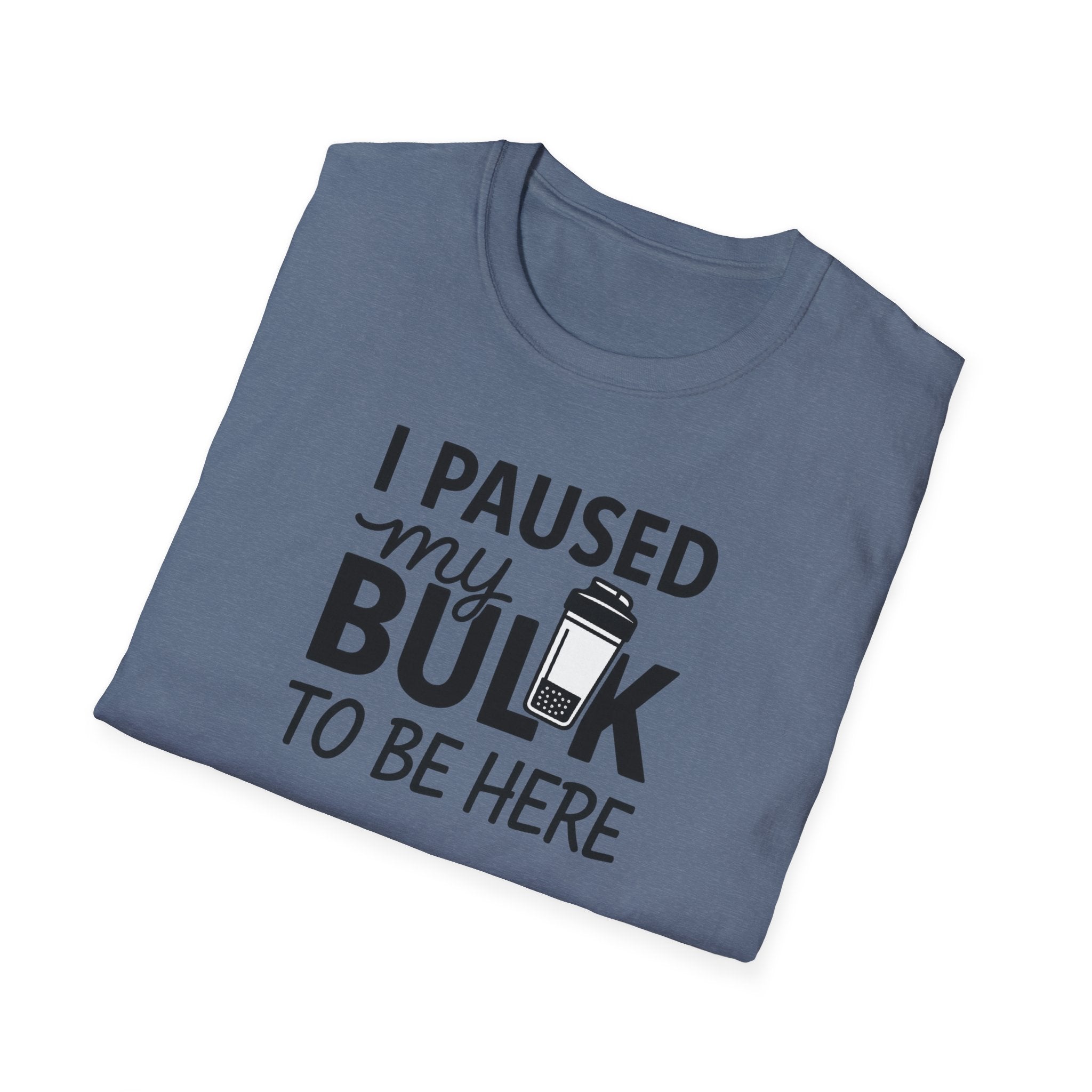 I Paused My Bulk to Be Here – Script & Shaker Edition T-Shirt