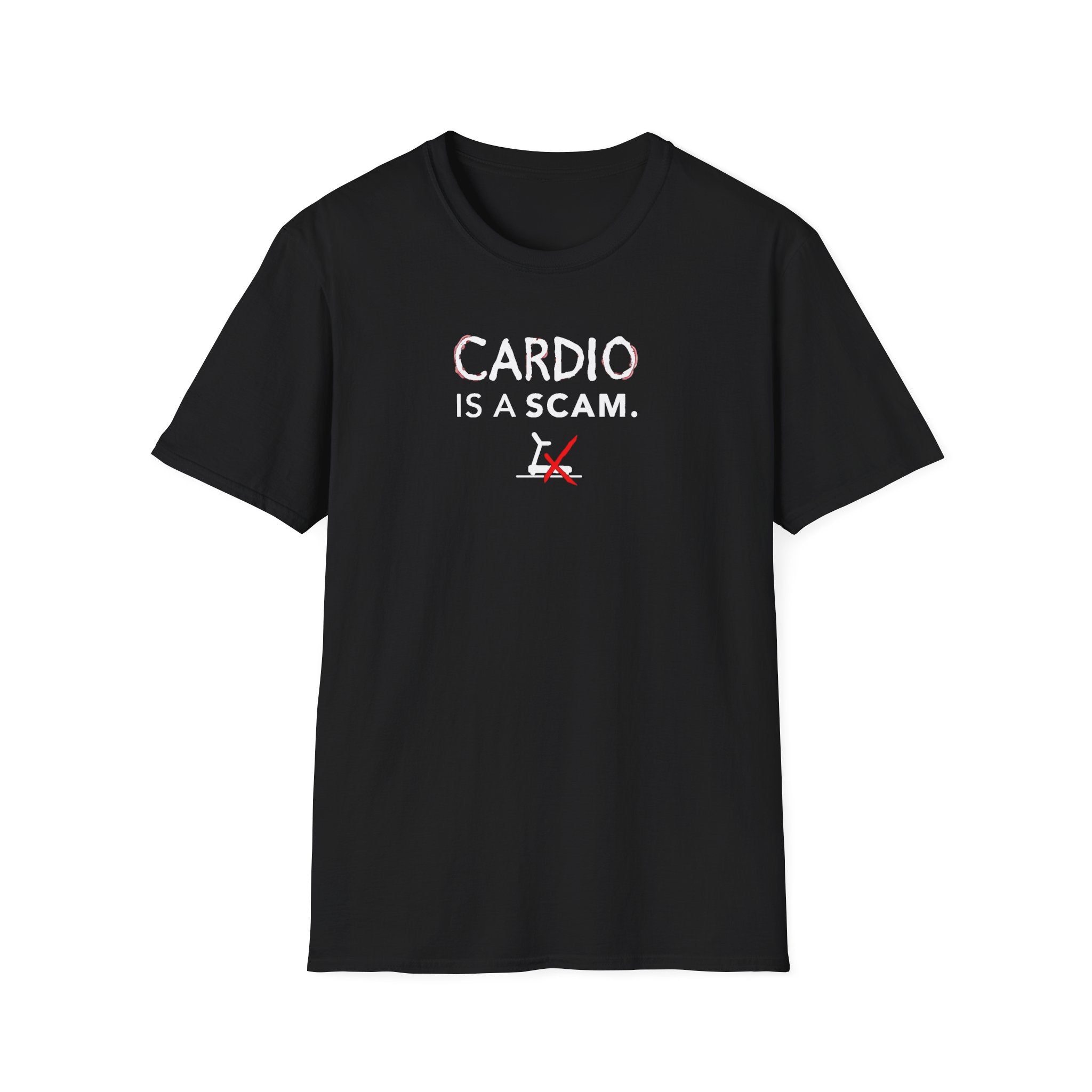 Cardio Is a Scam typo T-Shirt