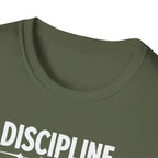 Discipline > Motivation – Barbell Edition T-Shirt