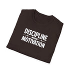 Discipline > Motivation – Barbell Edition T-Shirt