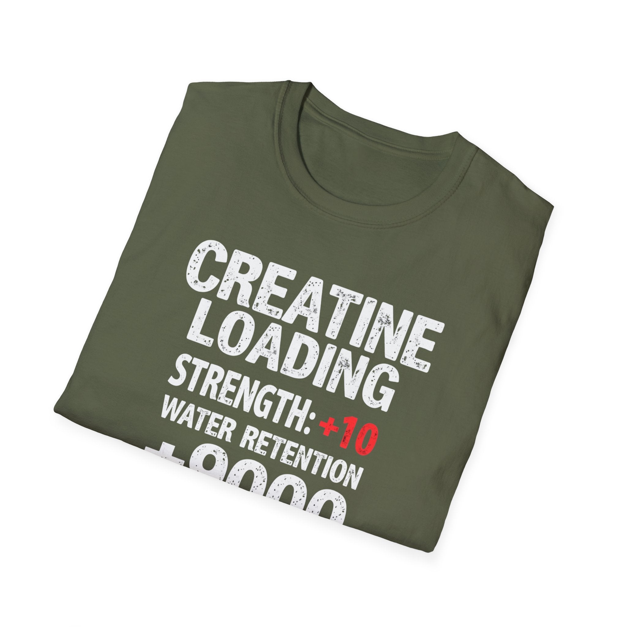 Creatine Loading – Strength +10 / Patience: 0% T-Shirt
