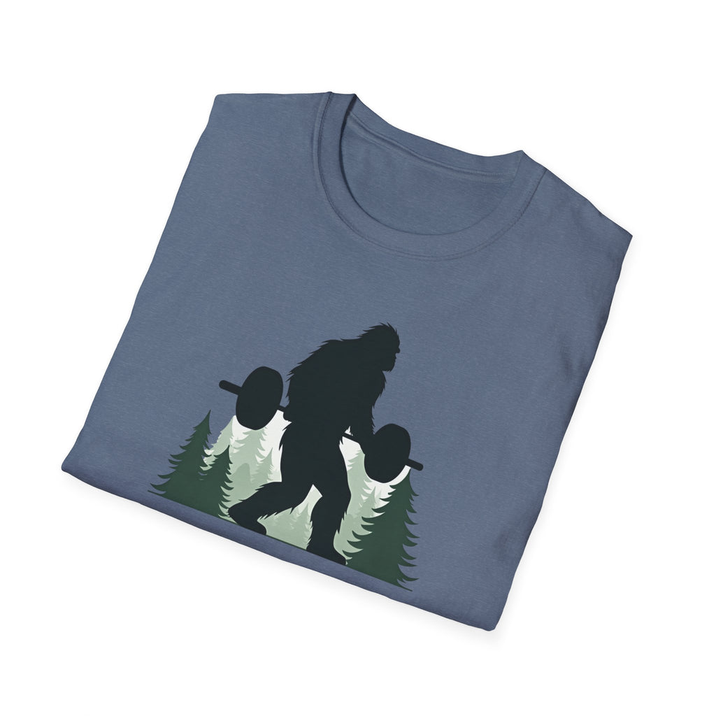 Forest Beast Mode – Bigfoot Barbell Edition T-Shirt