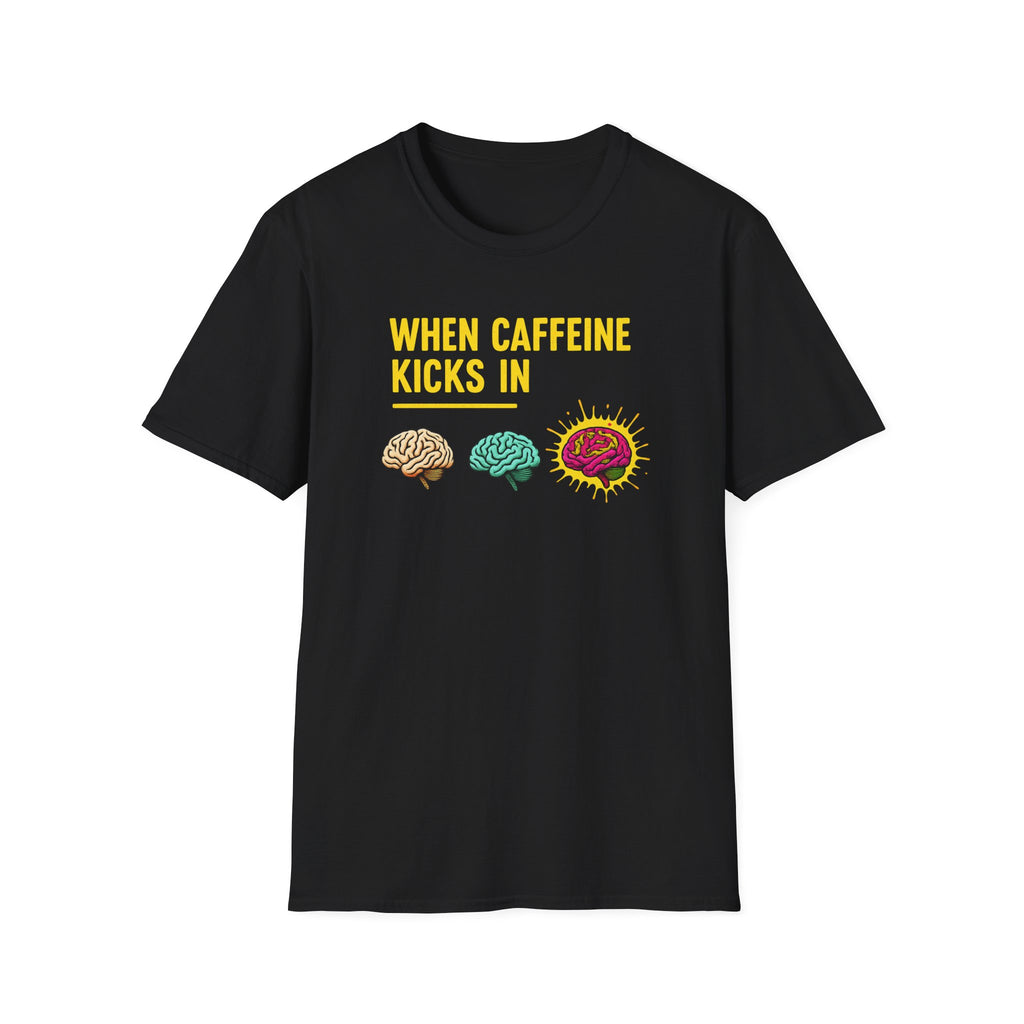 When Caffeine Kicks In – Comic Pop Brain Burst T-Shirt