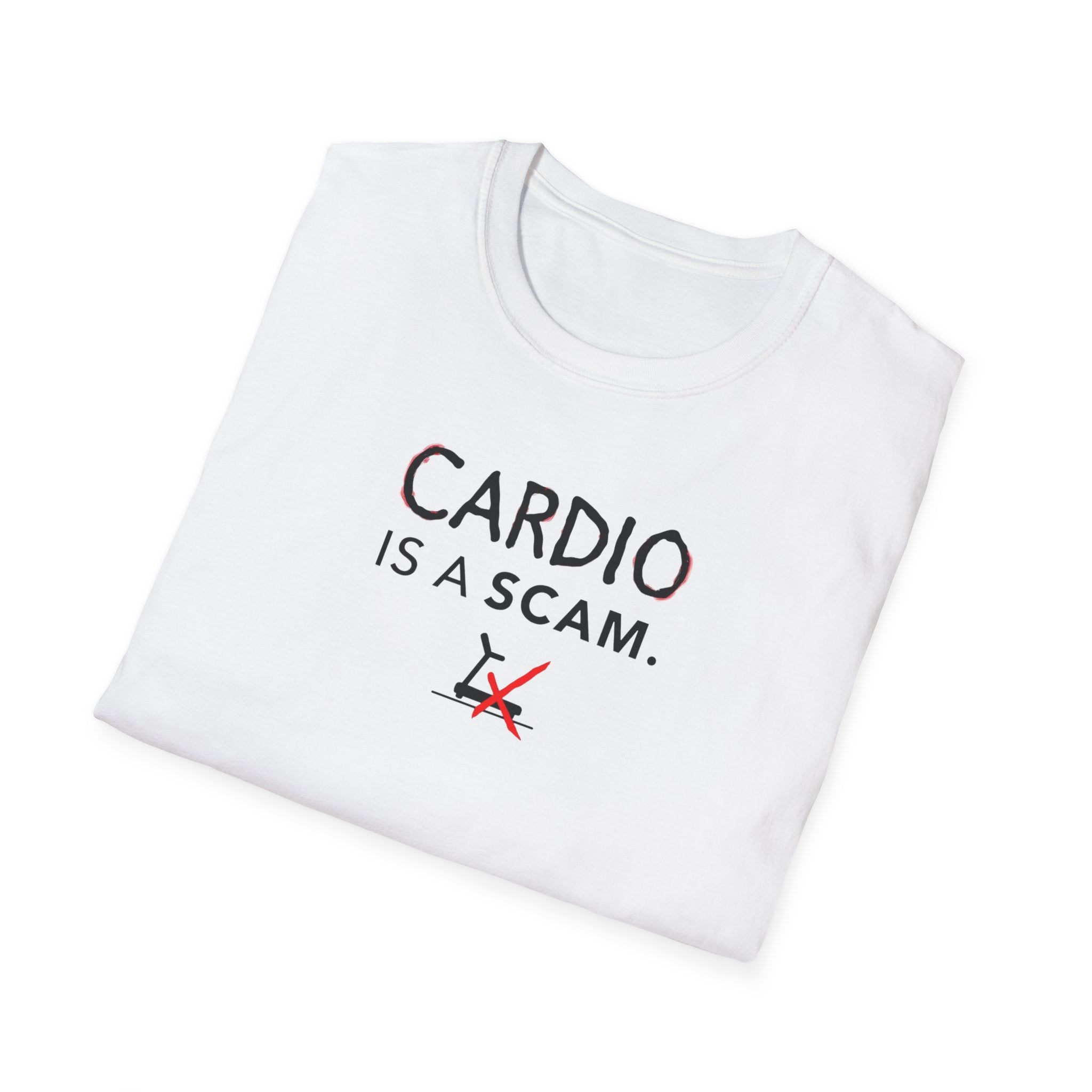 Cardio Is a Scam typo T-Shirt