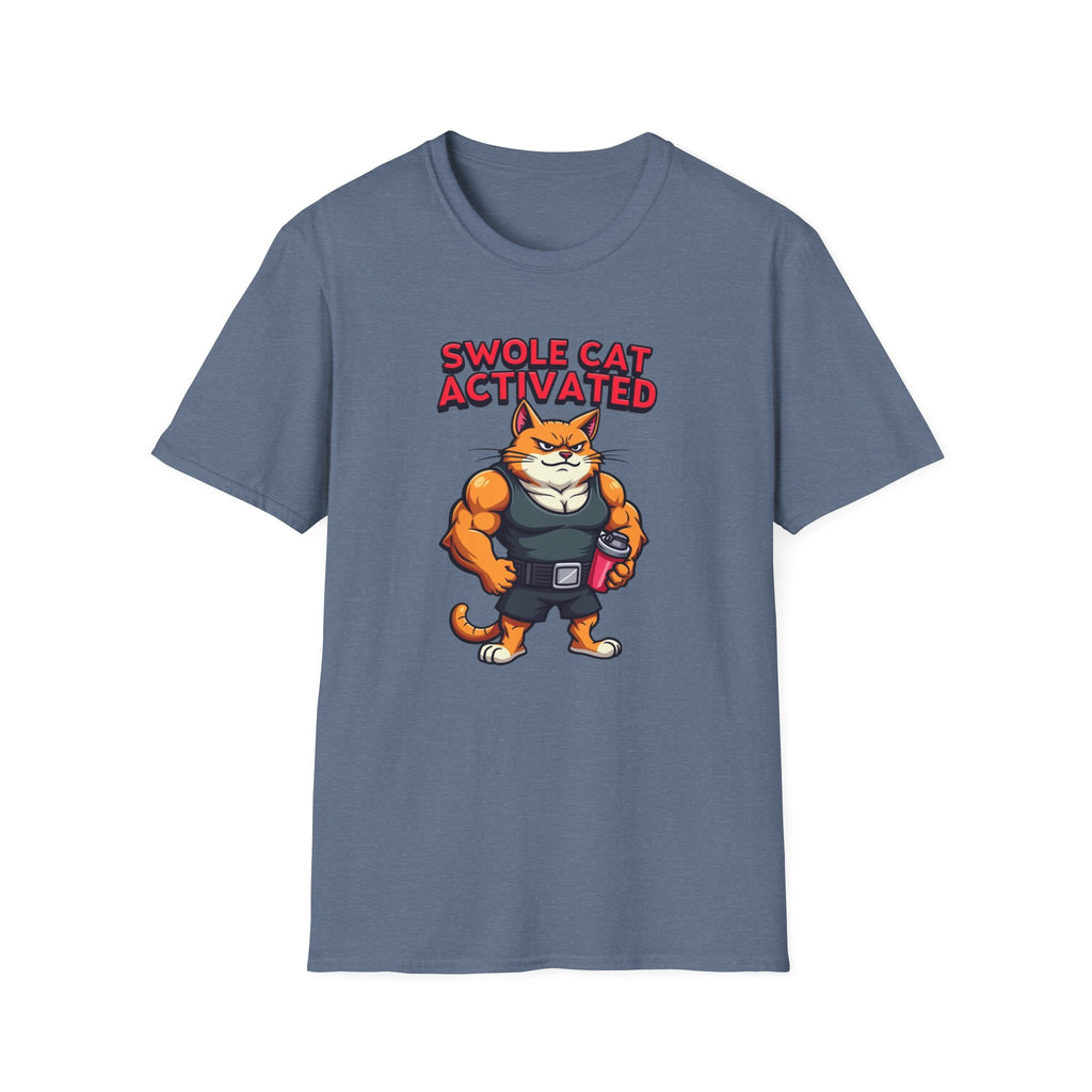 Swole Cat Activated – Pre-Workout Pouncer Edition T-Shirt