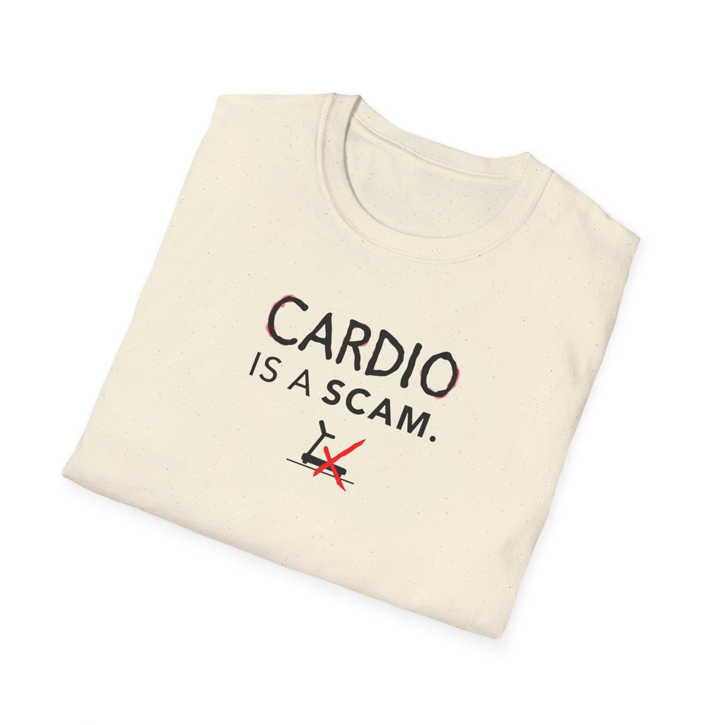 Cardio Is a Scam typo T-Shirt