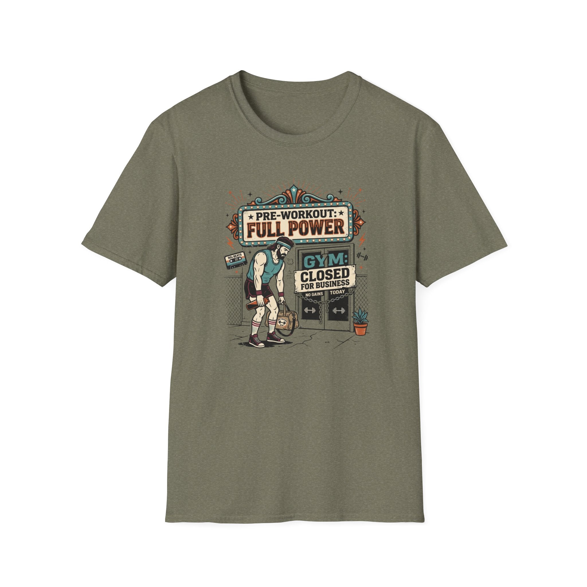 Pre workout _ Full power, Gym _ Closed T-Shirt