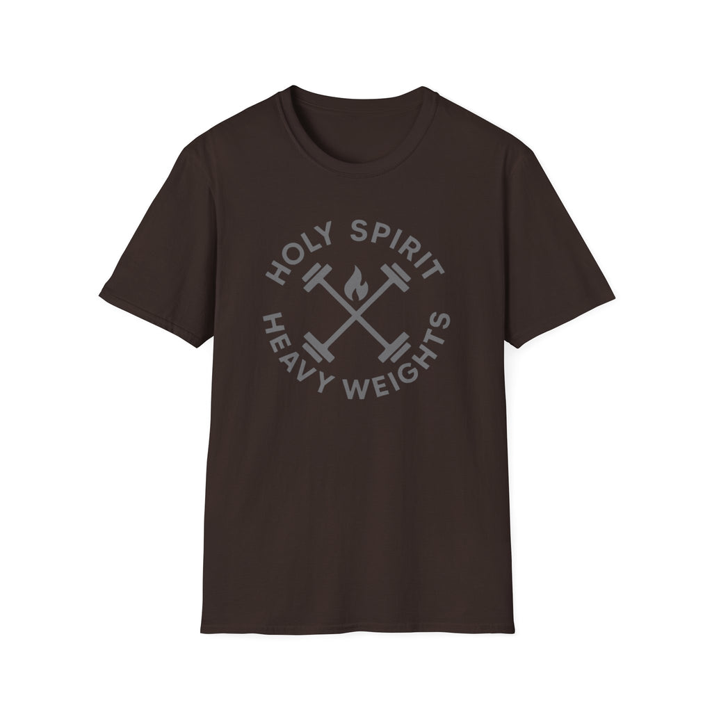 Holy Spirit. Heavy Weights. – Crossed Barbells Emblem Tshirt
