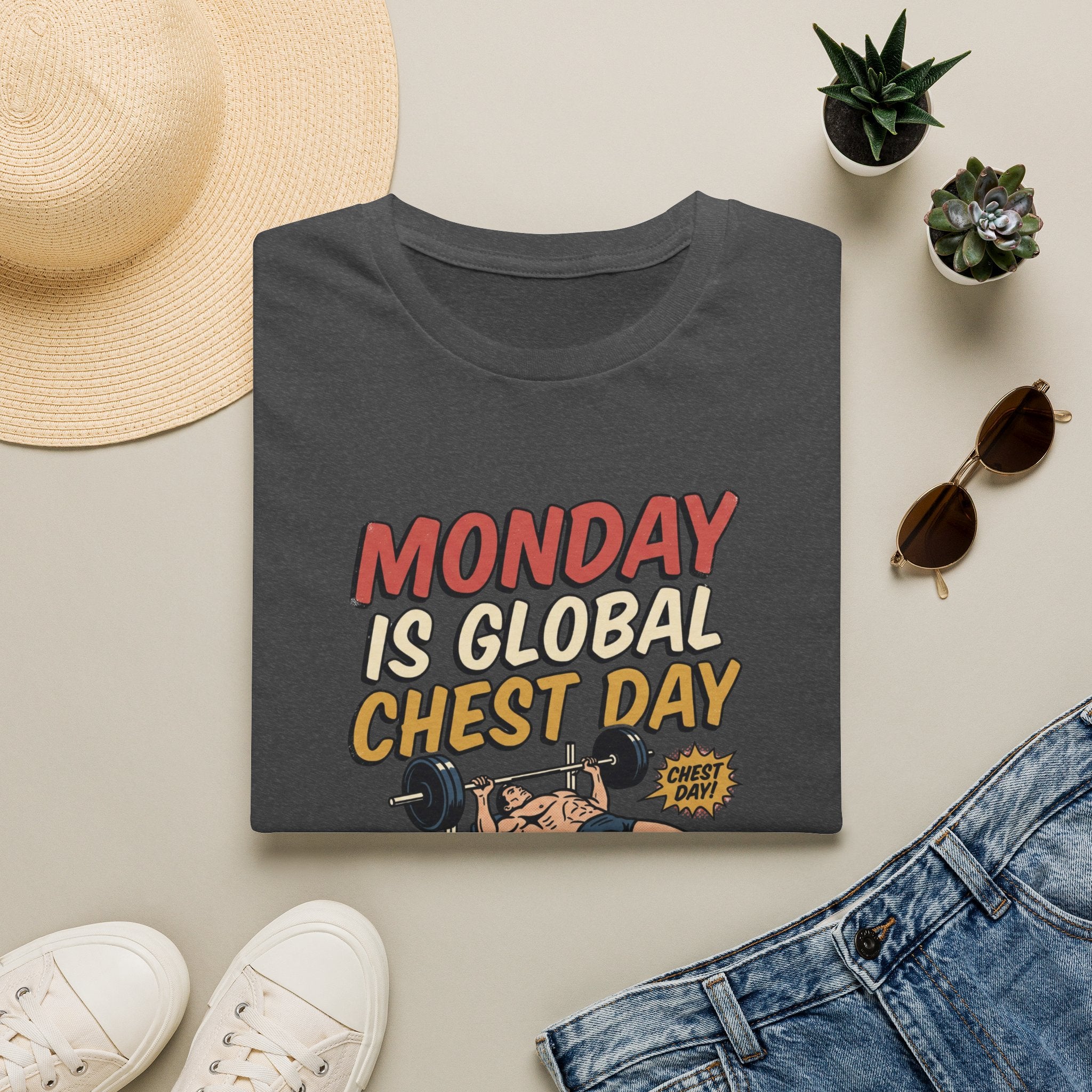Monday is Global chest day - Another Monday, another pump T-Shirt