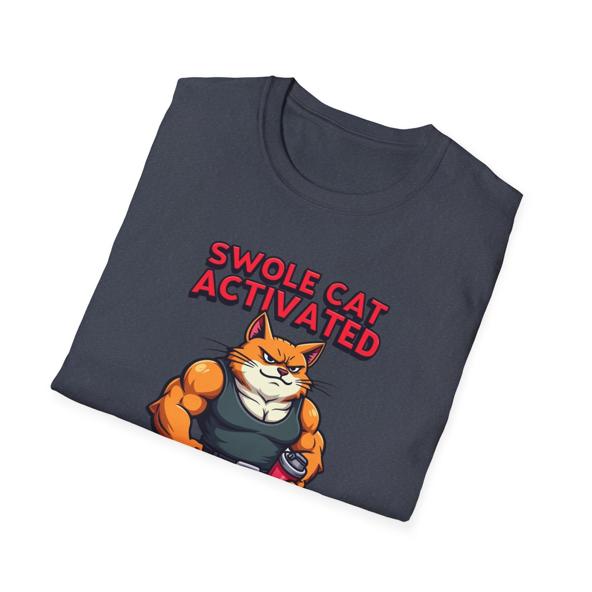 Swole Cat Activated – Pre-Workout Pouncer Edition T-Shirt