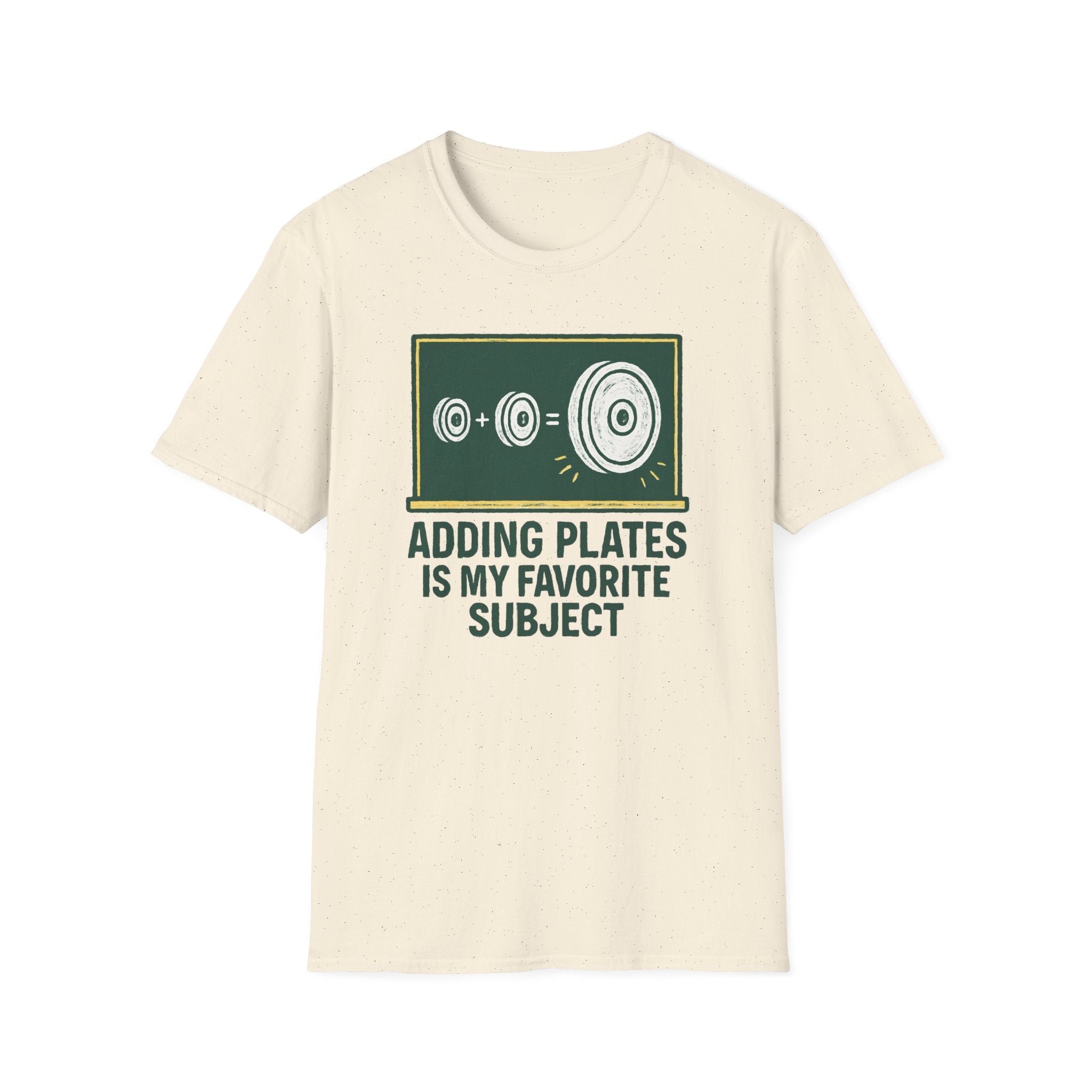 Adding Plates Is My Favorite Subject – Chalkboard Gym Edition Tshirt