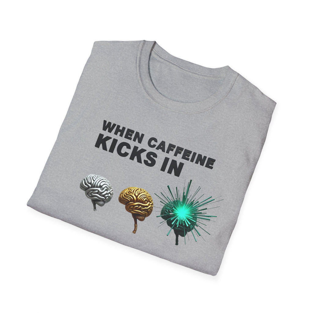 When Caffeine Kicks In – Brain Upgrade Sequence T-Shirt