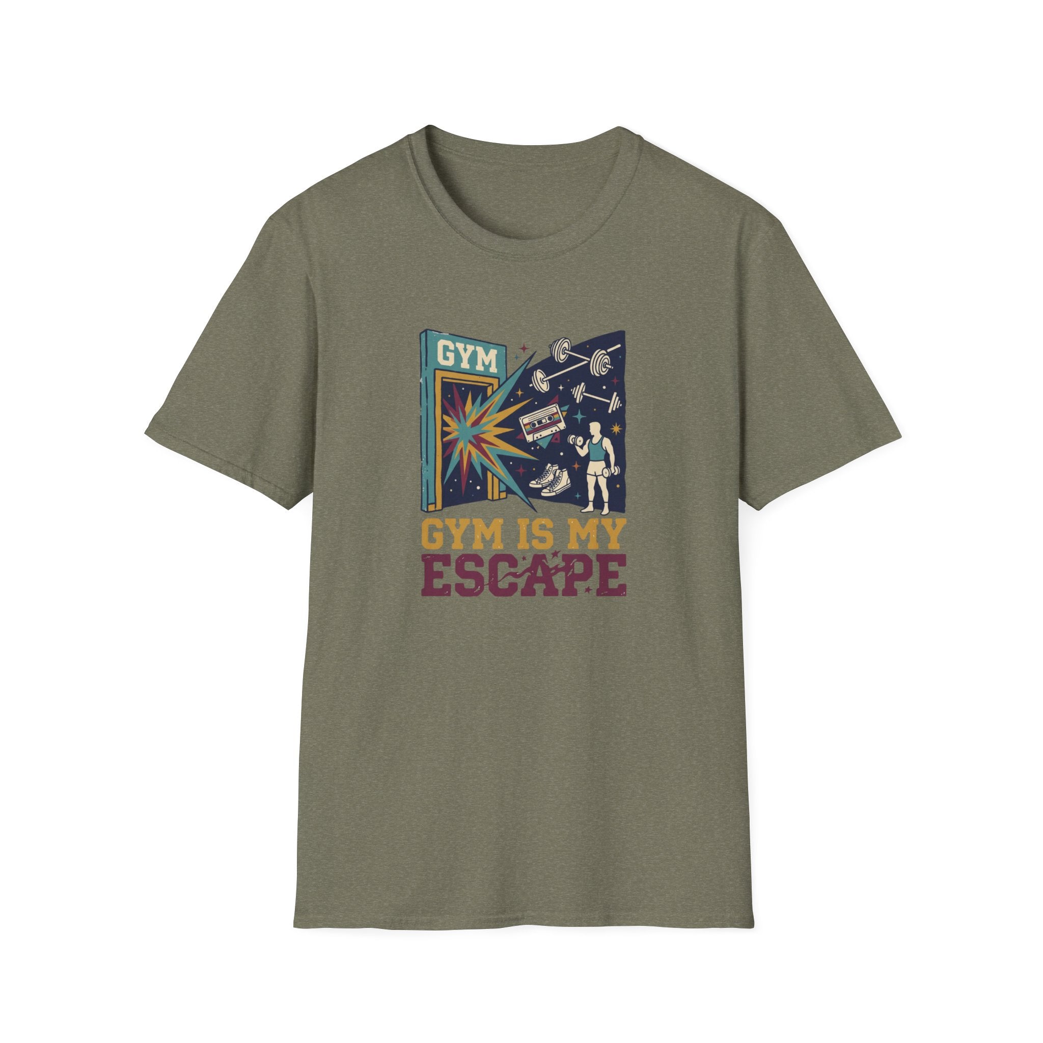Gym is my escape - colorful T-Shirt