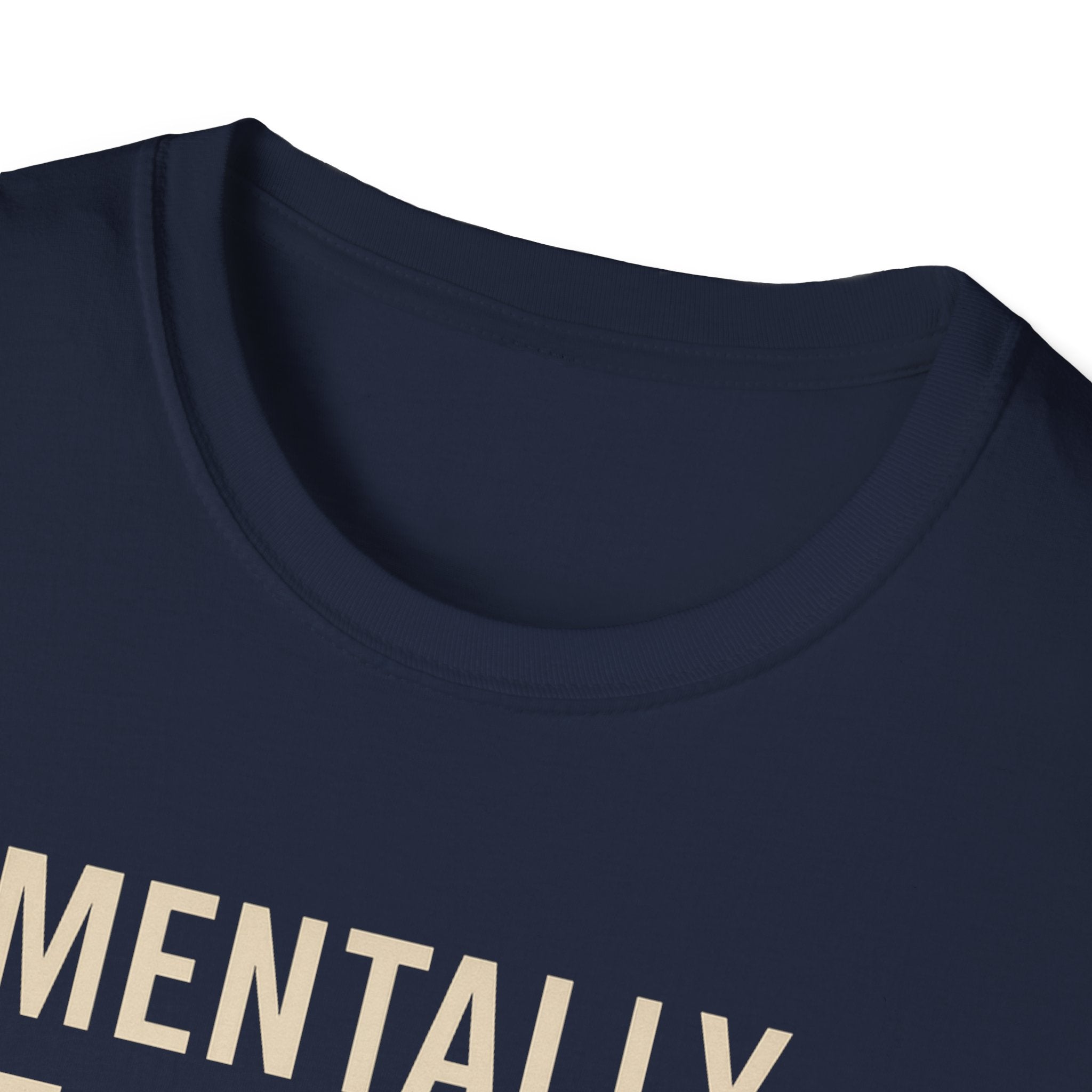 Mentally at the Gym. Physically? Almost – Witty Minimalist Tshirt
