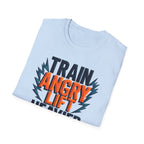 Train Angry, Lift Heavier typo T-Shirt