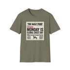 Monday is Global chest day - News style T-Shirt