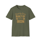 Saved by Grace, Built by Iron – Faith Meets Strength Tshirt