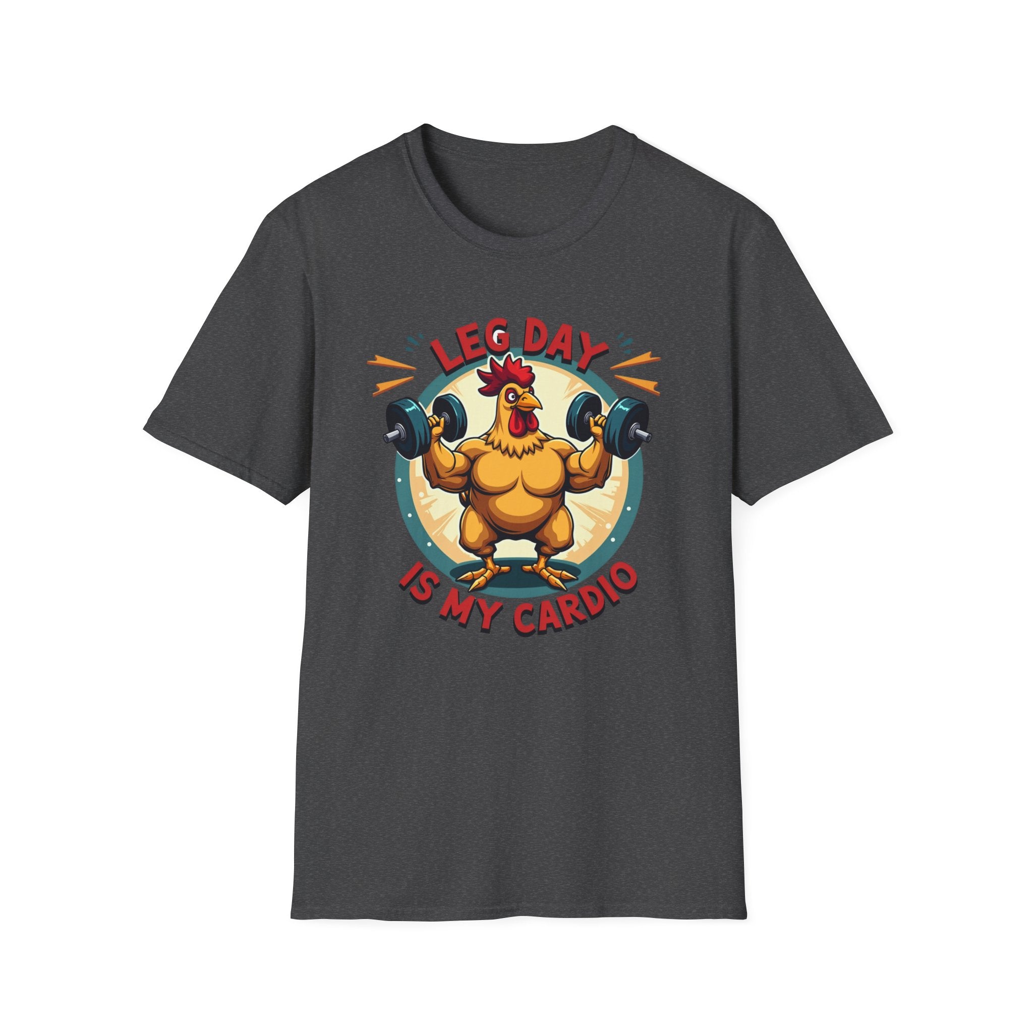 Leg Day Is My Cardio (Muscle Chicken Edition) T-Shirt