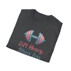Lift Heavy, Stress Less – Barbell Bliss Edition T-Shirt