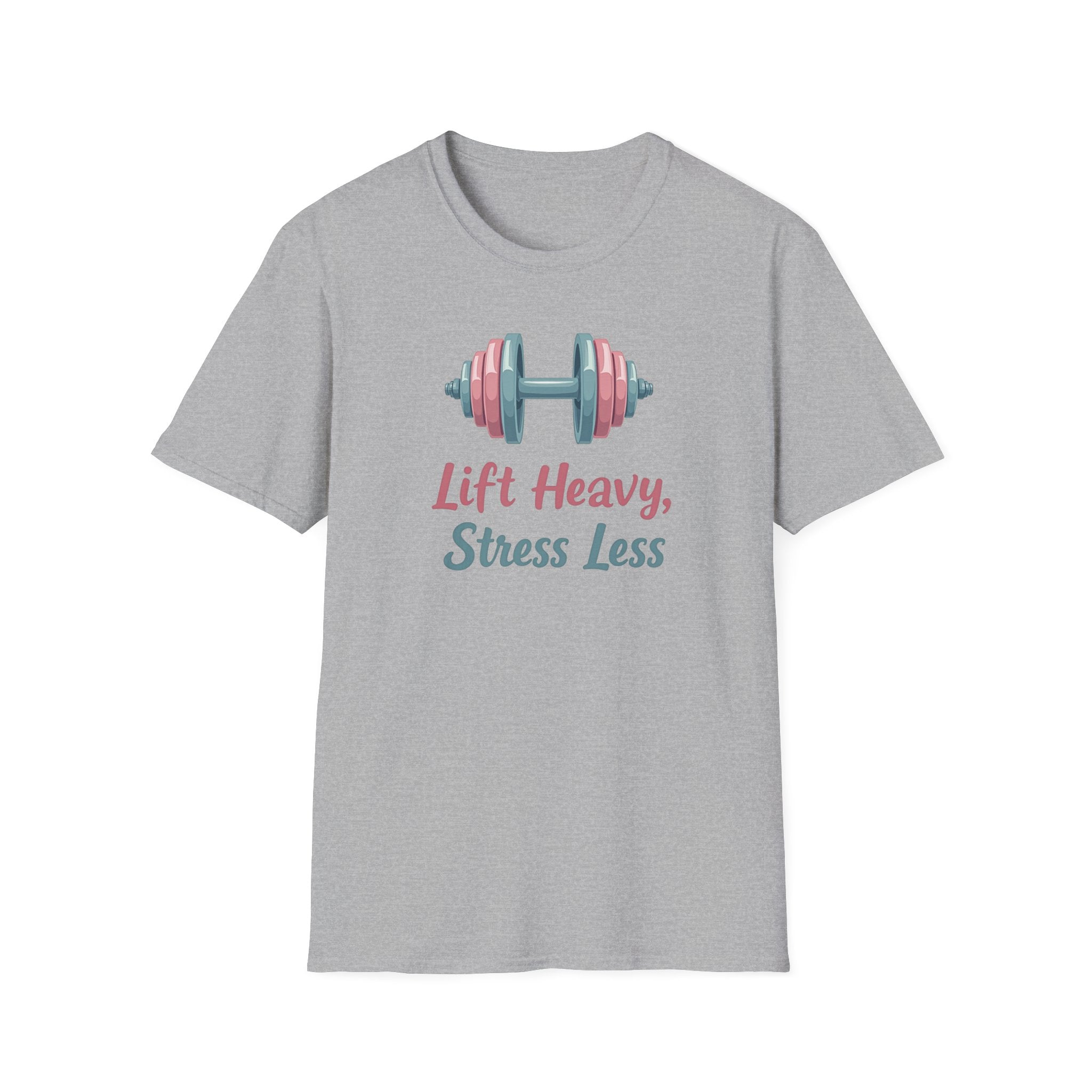 Lift Heavy, Stress Less – Barbell Bliss Edition T-Shirt
