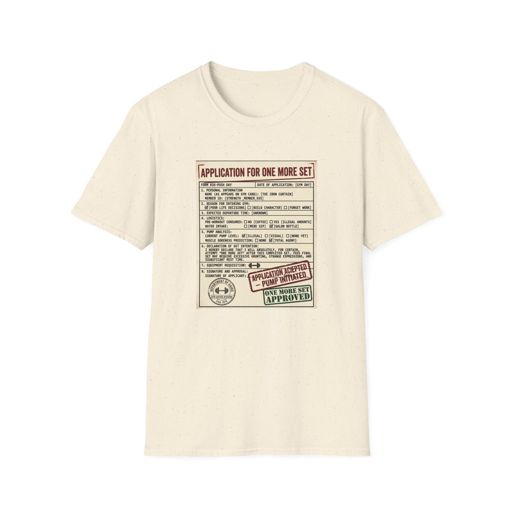 Application for one more set -  Push day T-Shirt