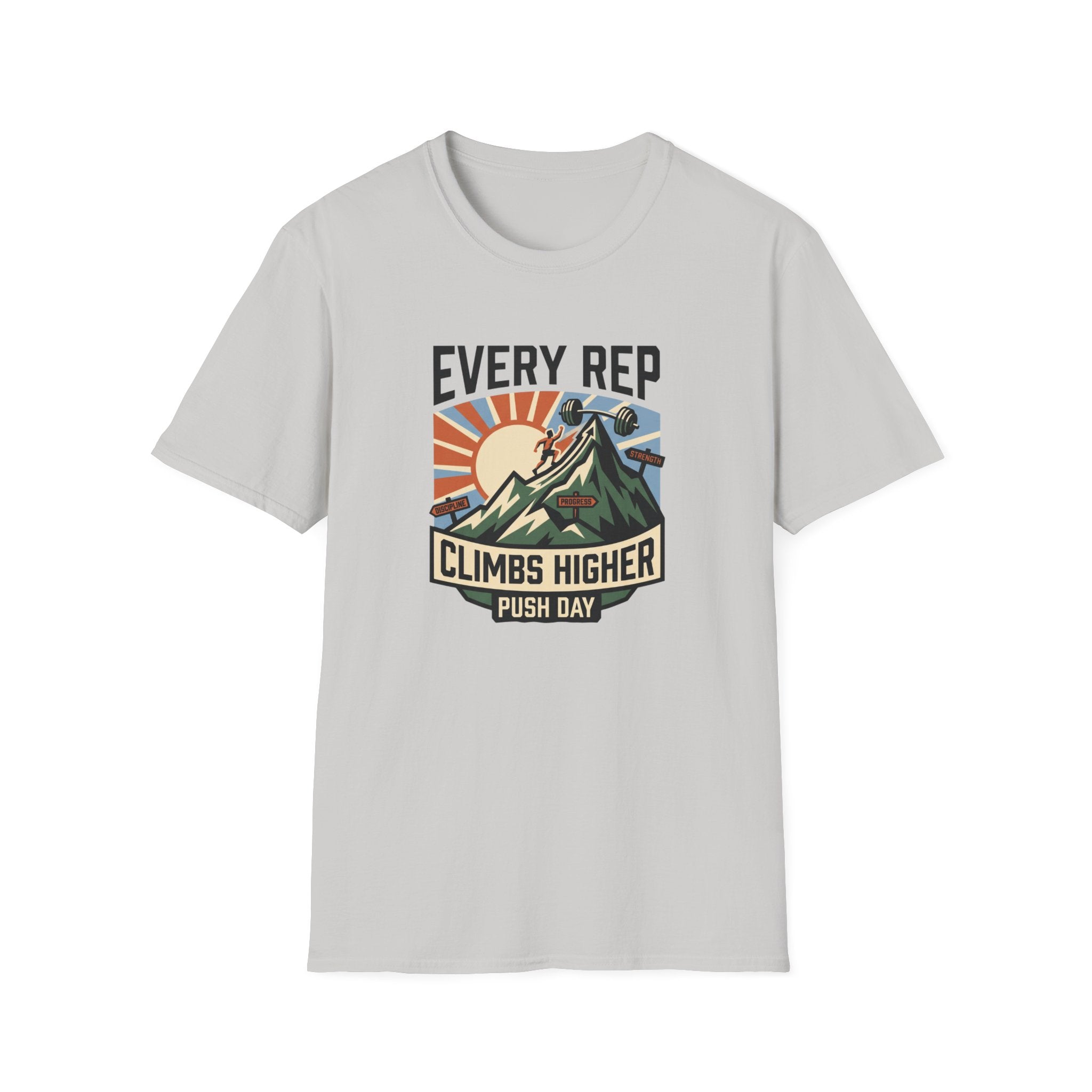Every rep climbs higher - Push day T-Shirt