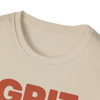 Grit Is a Muscle – Bold Block Statement T-Shirt