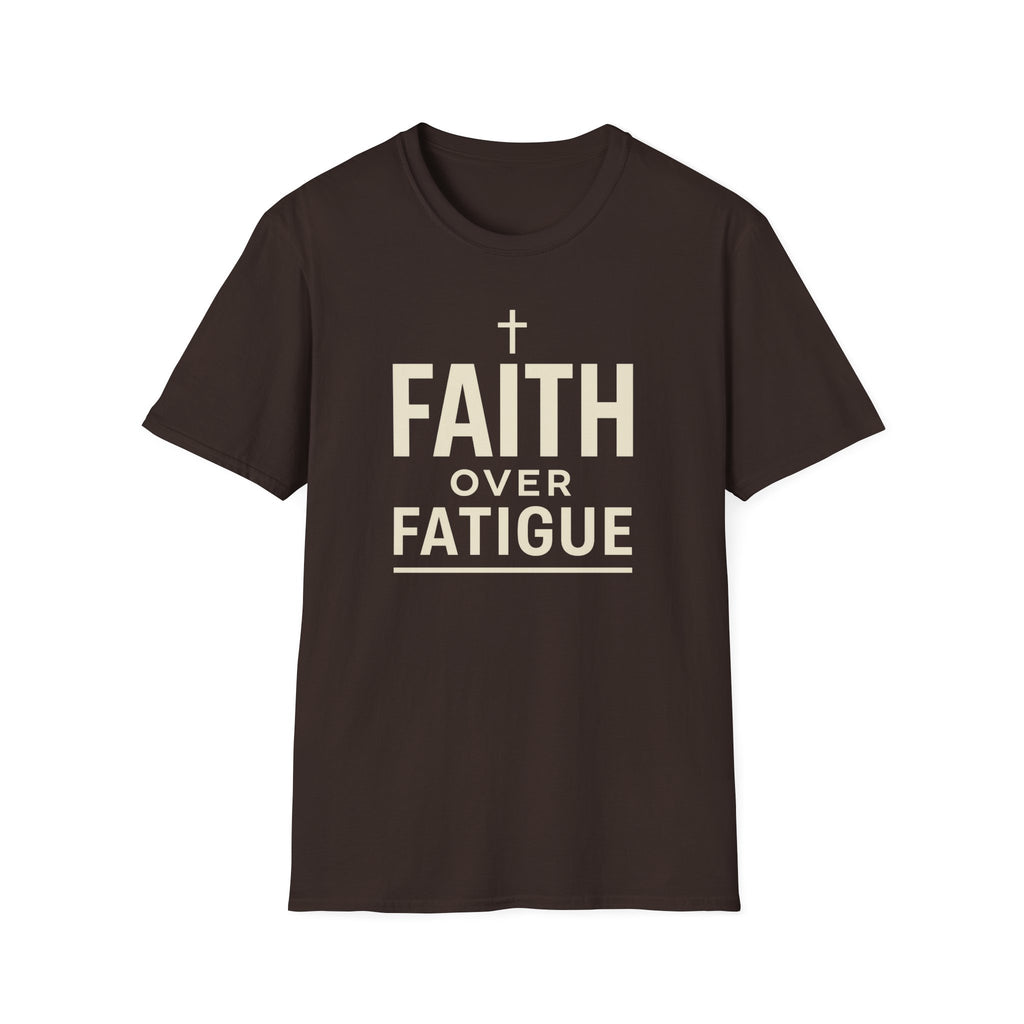 Faith Over Fatigue – Cross & Endurance Bold Tshirt