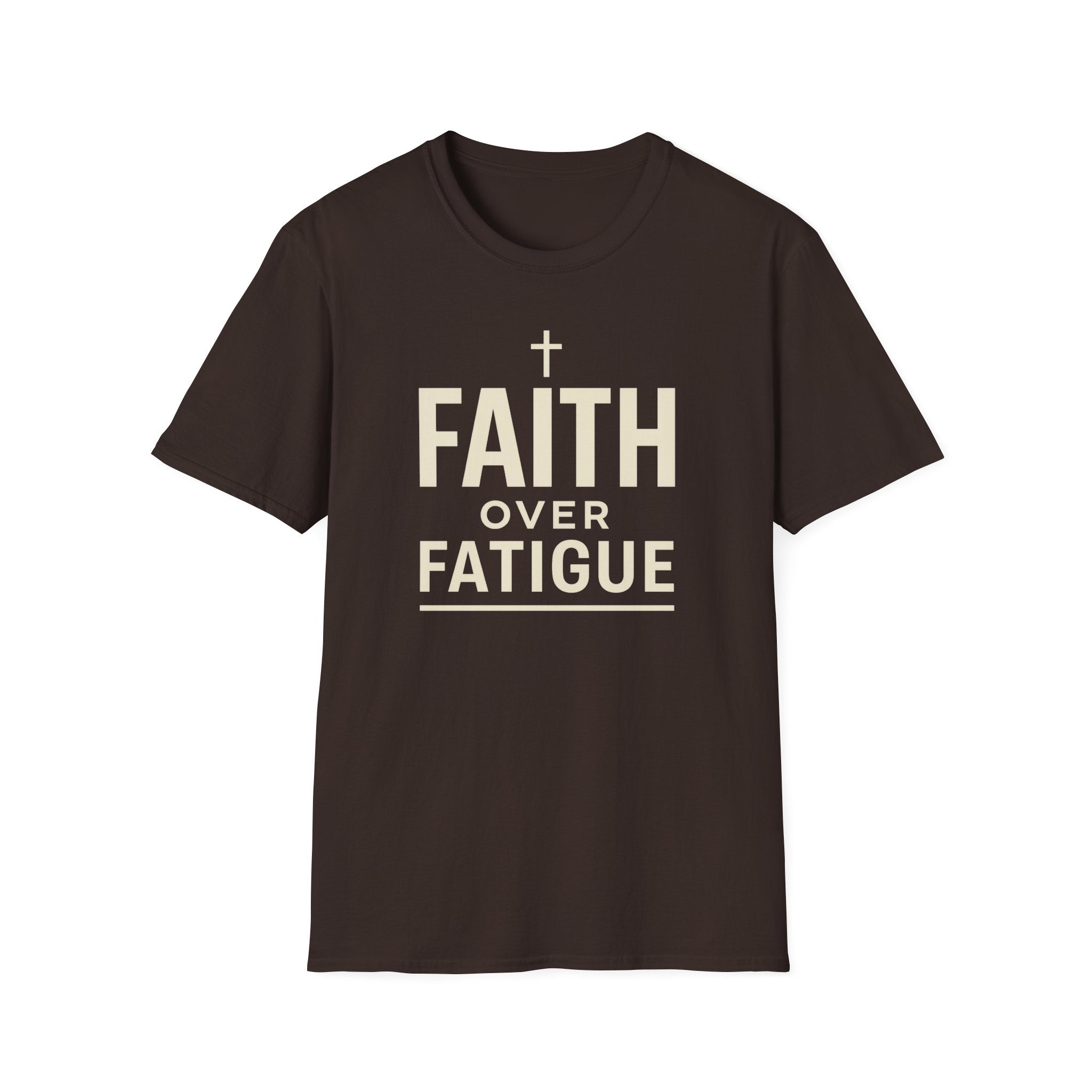 Faith Over Fatigue – Cross & Endurance Bold Tshirt
