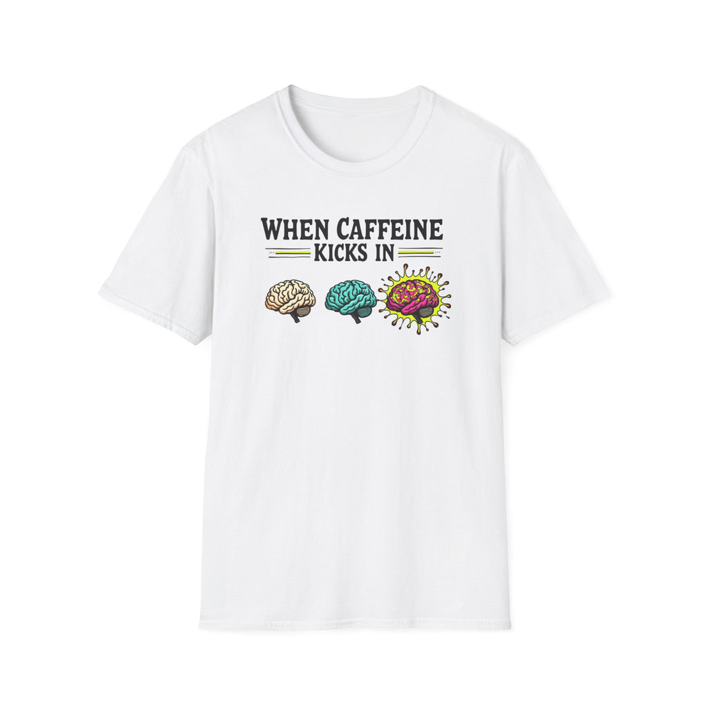 When Caffeine Kicks In – Comic Pop Brain Burst T-Shirt
